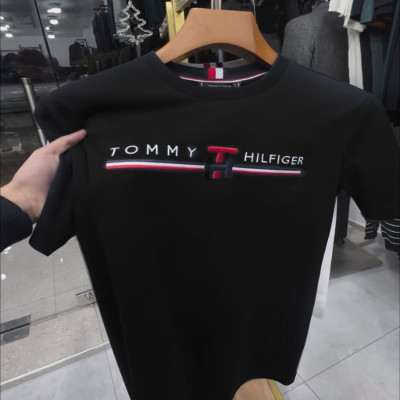 Premium Drop-Shoulder T-Shirts-(A)-Black color