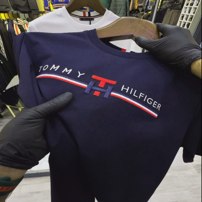 Premium Drop-Shoulder T-Shirts-(A) Navy Color