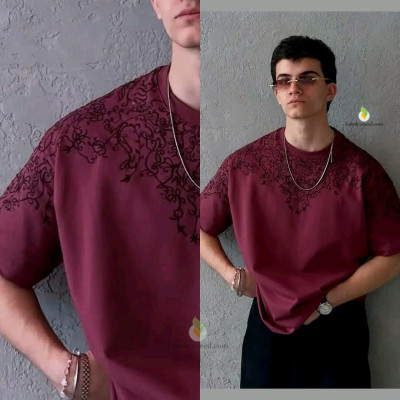 Premium COS Terry Fabric Drop Shoulder T-shirts-F